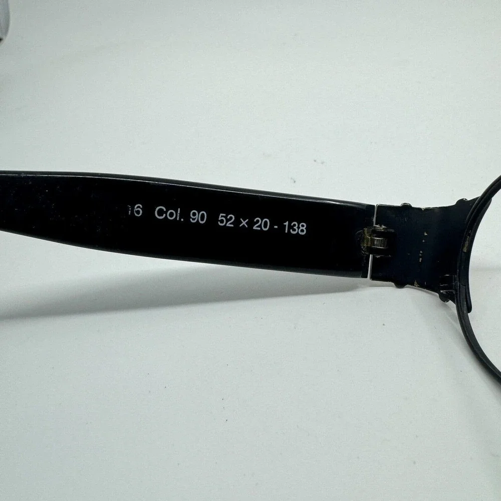 HALSTON Col.90 Eyeglasses Frame Full‎ Rim 52-20-138 Black Polished H9965